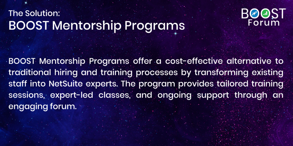 BOOST Mentorship Programs for NetSuite Training