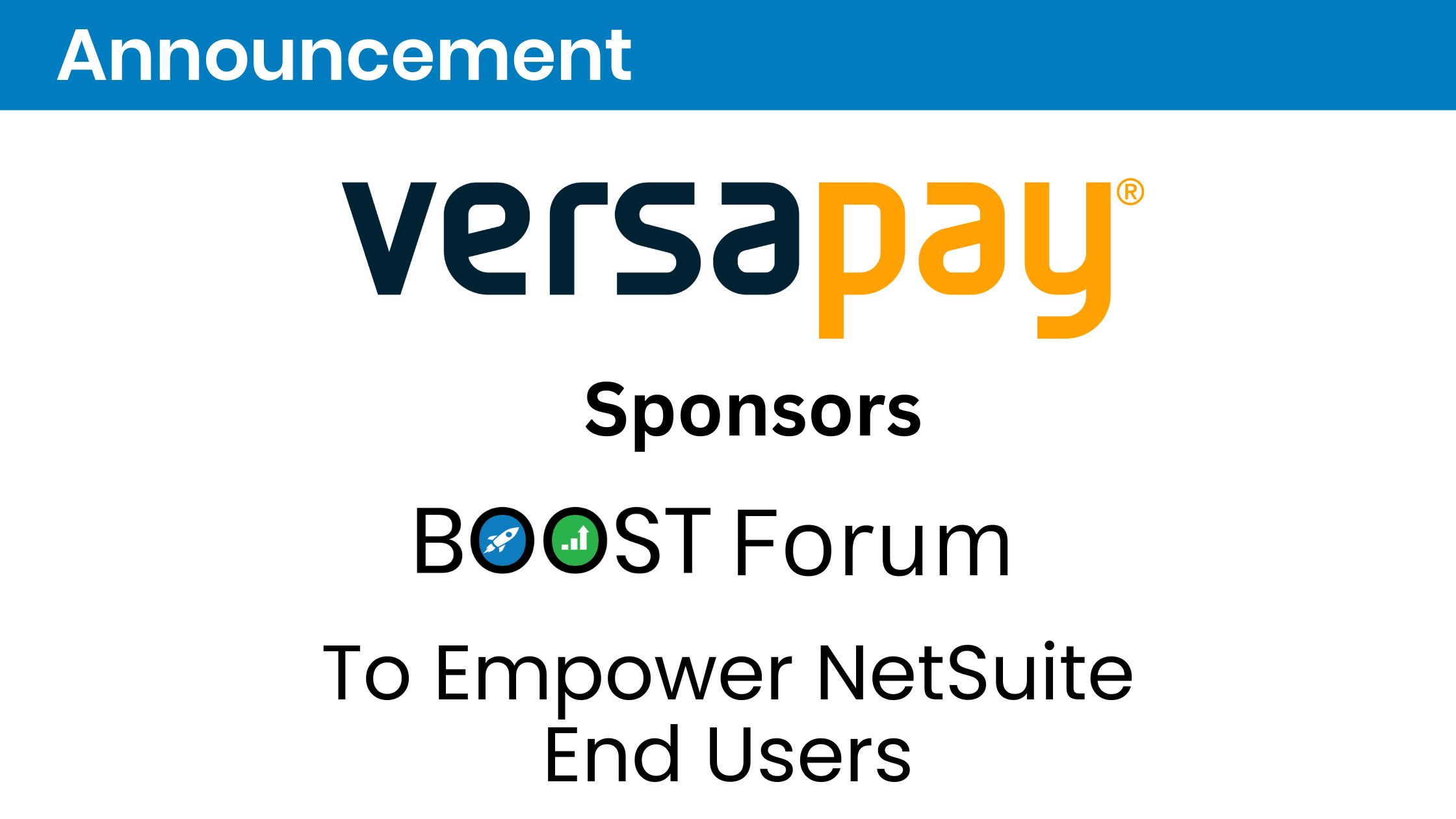 boost forum - versapay sponsors boost forum to empower NetSuite end users - govirtualoffice