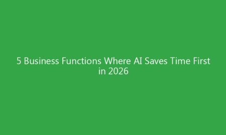 5 Business Functions Where AI Saves Time First in 2026