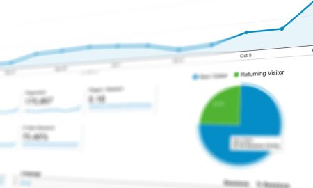 Abstract visualization of data analytics with graphs and charts showing dynamic growth.