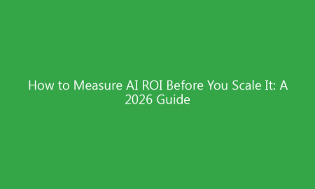 How to Measure AI ROI Before You Scale It: A 2026 Guide
